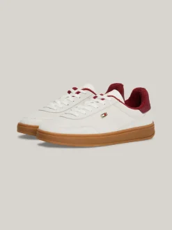 Sneakersy*Tommy Hilfiger Zamszowe Buty Sportowe Heritage ANCIENT WHITE