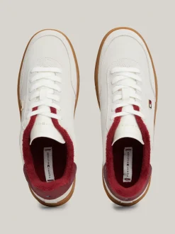Sneakersy*Tommy Hilfiger Zamszowe Buty Sportowe Heritage ANCIENT WHITE