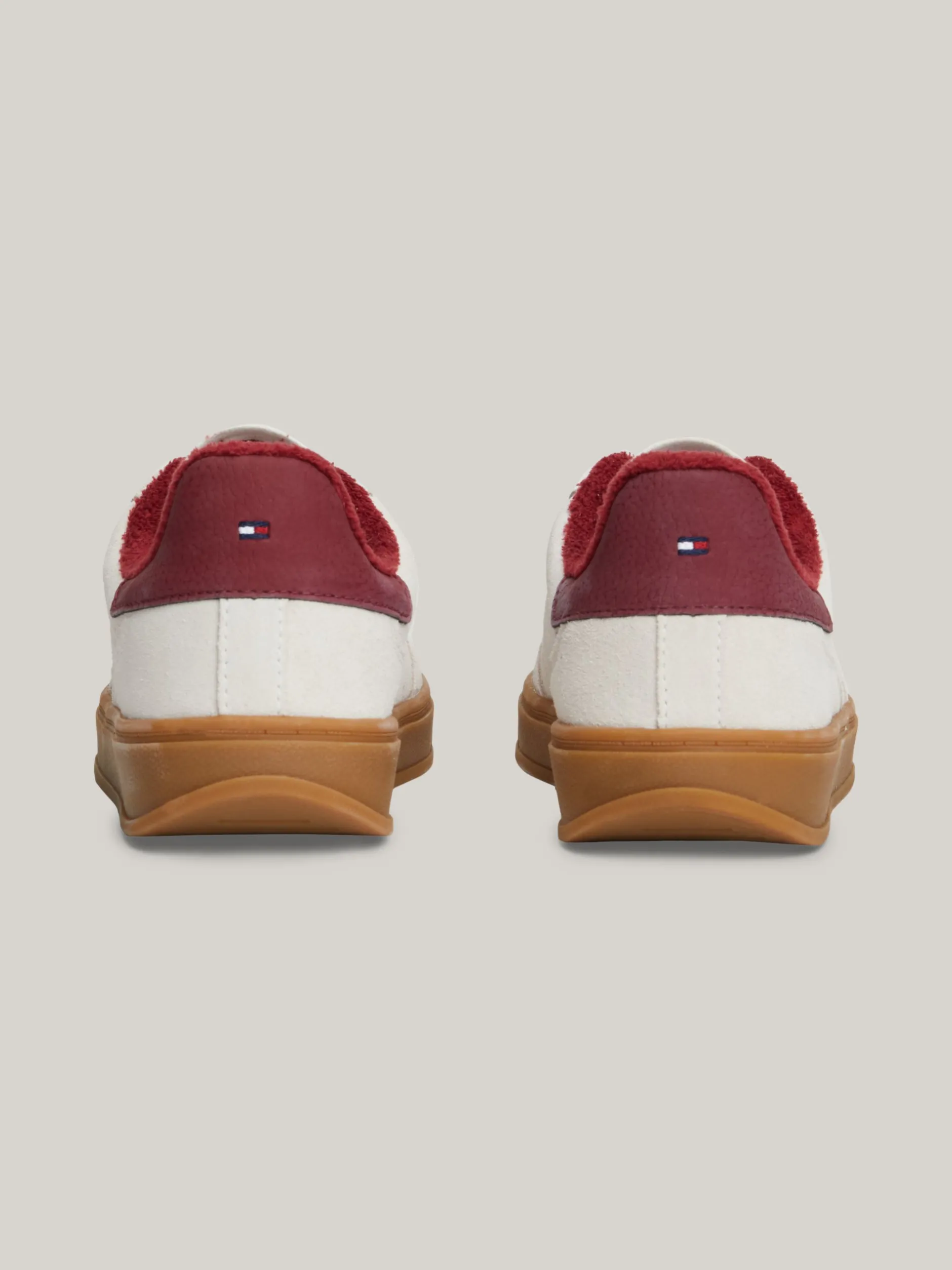 Sneakersy*Tommy Hilfiger Zamszowe Buty Sportowe Heritage ANCIENT WHITE