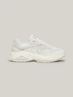 Sneakersy*Tommy Hilfiger Zamszowe Buty Sportowe W Stylu Retro ECRU