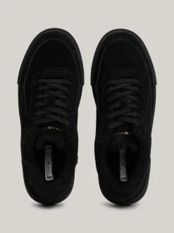 Sneakersy*Tommy Hilfiger Zamszowe Buty Sportowe Z Ciepłą Wyściółką BLACK