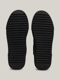 Sneakersy*Tommy Hilfiger Zamszowe Buty Sportowe Z Ciepłą Wyściółką BLACK