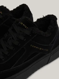 Sneakersy*Tommy Hilfiger Zamszowe Buty Sportowe Z Ciepłą Wyściółką BLACK