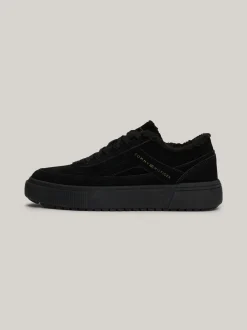 Sneakersy*Tommy Hilfiger Zamszowe Buty Sportowe Z Ciepłą Wyściółką BLACK