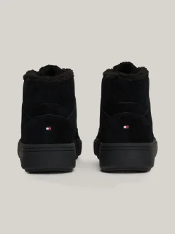 Sneakersy*Tommy Hilfiger Zamszowe Buty Sportowe Za Kostkę BLACK