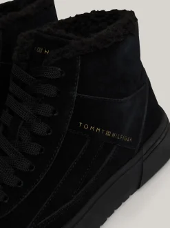Sneakersy*Tommy Hilfiger Zamszowe Buty Sportowe Za Kostkę BLACK