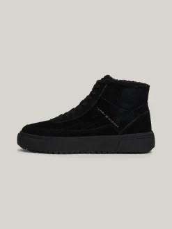 Sneakersy*Tommy Hilfiger Zamszowe Buty Sportowe Za Kostkę BLACK