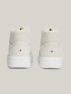Sneakersy*Tommy Hilfiger Zamszowe Buty Sportowe Za Kostkę ANCIENT WHITE