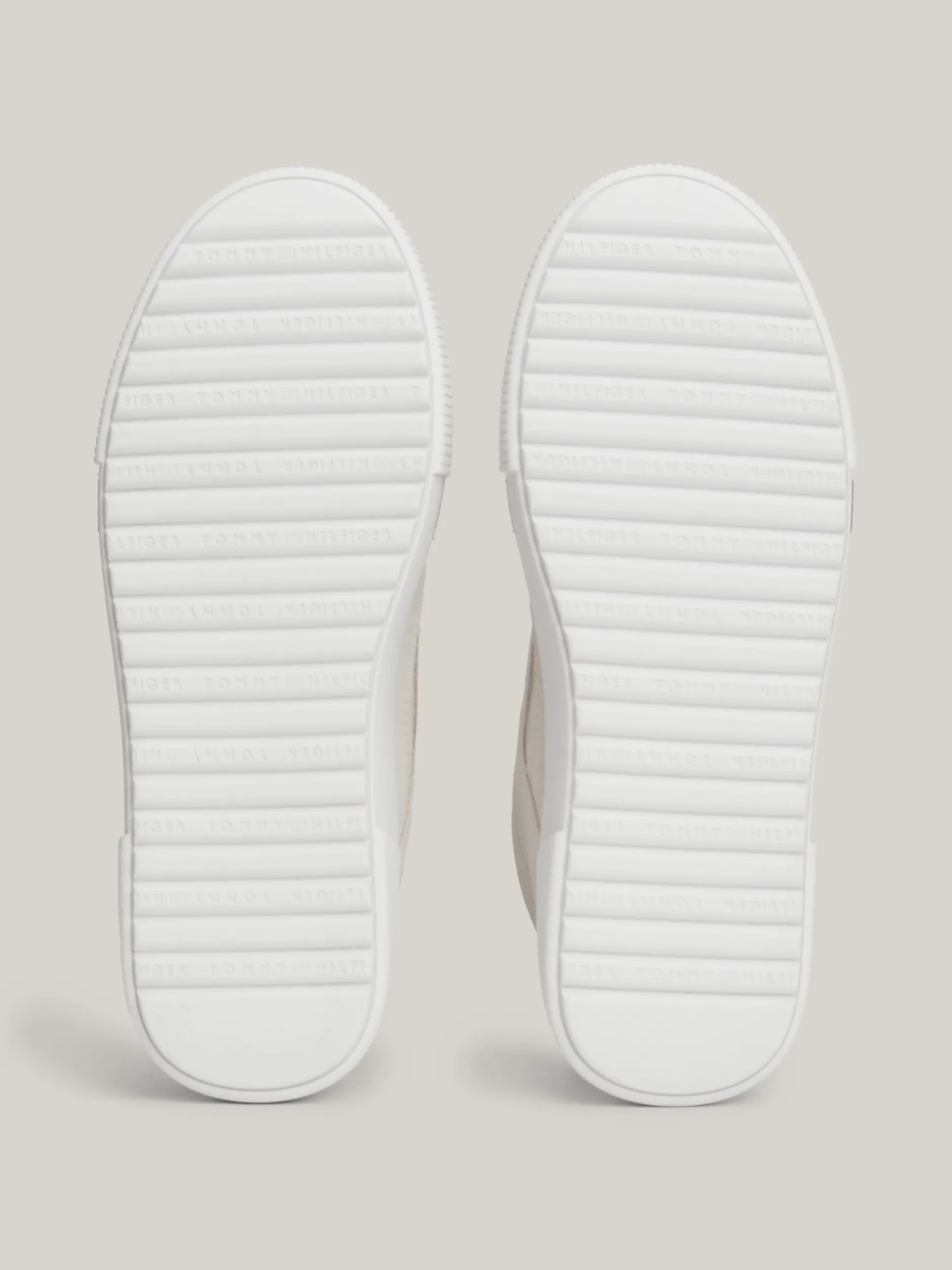 Sneakersy*Tommy Hilfiger Zamszowe Buty Sportowe Za Kostkę ANCIENT WHITE