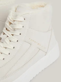 Sneakersy*Tommy Hilfiger Zamszowe Buty Sportowe Za Kostkę ANCIENT WHITE