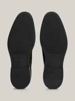 Buty Wizytowe*Tommy Hilfiger Zamszowe Derby DARK COFFEE