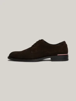 Buty Wizytowe*Tommy Hilfiger Zamszowe Derby DARK COFFEE
