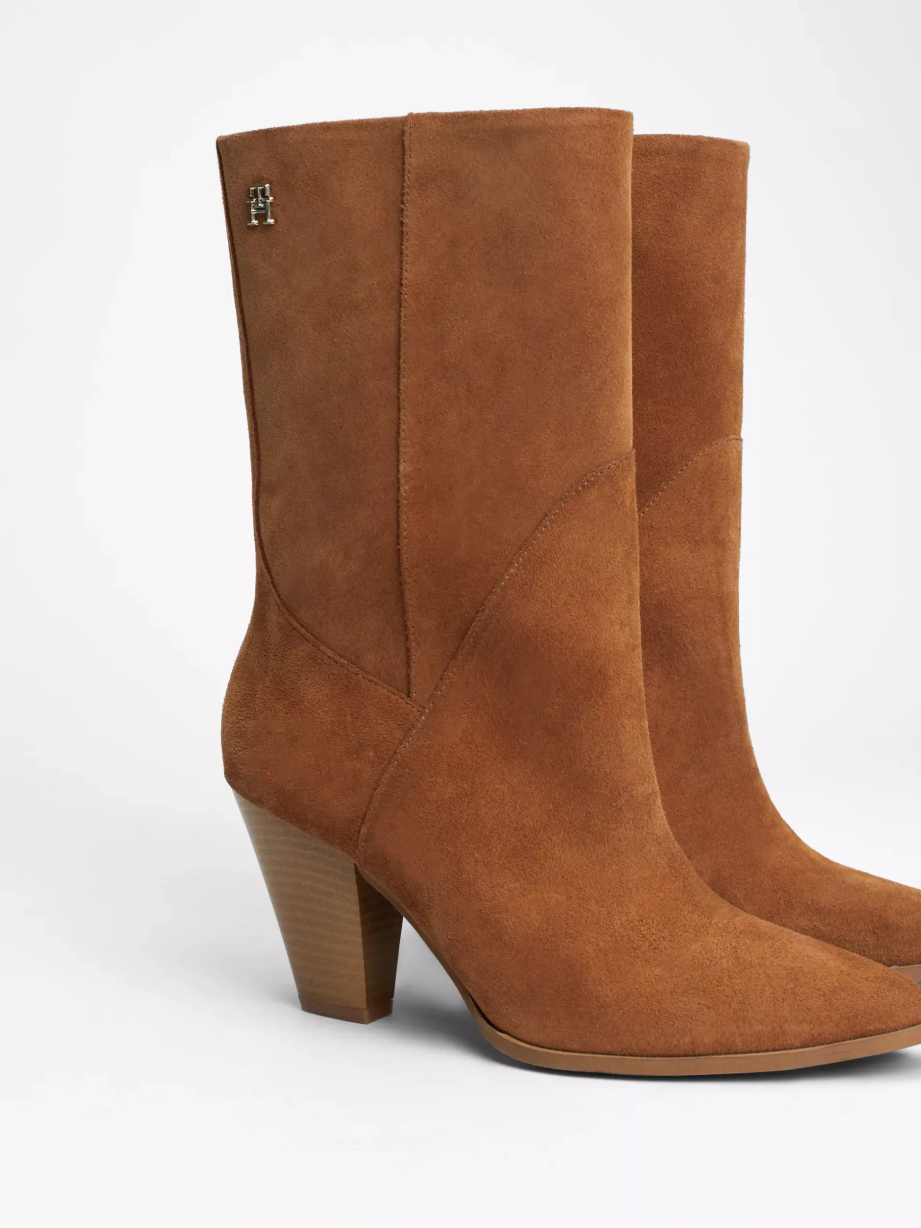 Botki|Botki Do Kostki*Tommy Hilfiger Zamszowe Kowbojki Na Obcasie Kubańskim DRIFTWOOD BROWN