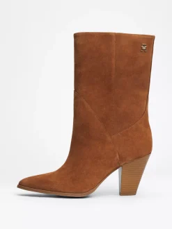 Botki|Botki Do Kostki*Tommy Hilfiger Zamszowe Kowbojki Na Obcasie Kubańskim DRIFTWOOD BROWN