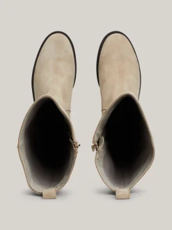 Kozaki|Botki*Tommy Hilfiger Zamszowe Kozaki Z Flagą BEIGE