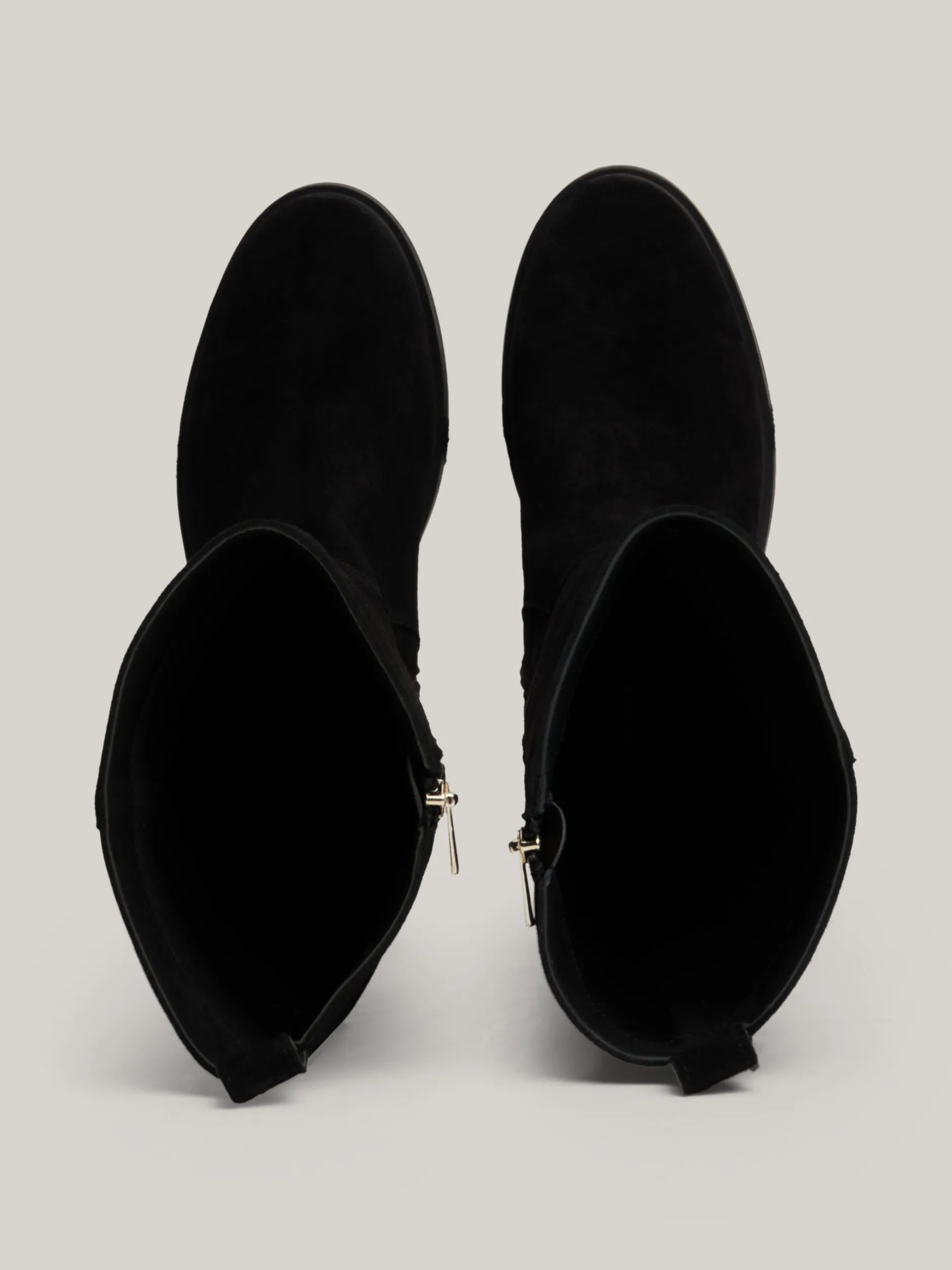 Kozaki|Botki*Tommy Hilfiger Zamszowe Kozaki Z Flagą BLACK