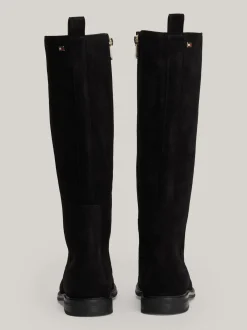 Kozaki|Botki*Tommy Hilfiger Zamszowe Kozaki Z Flagą BLACK