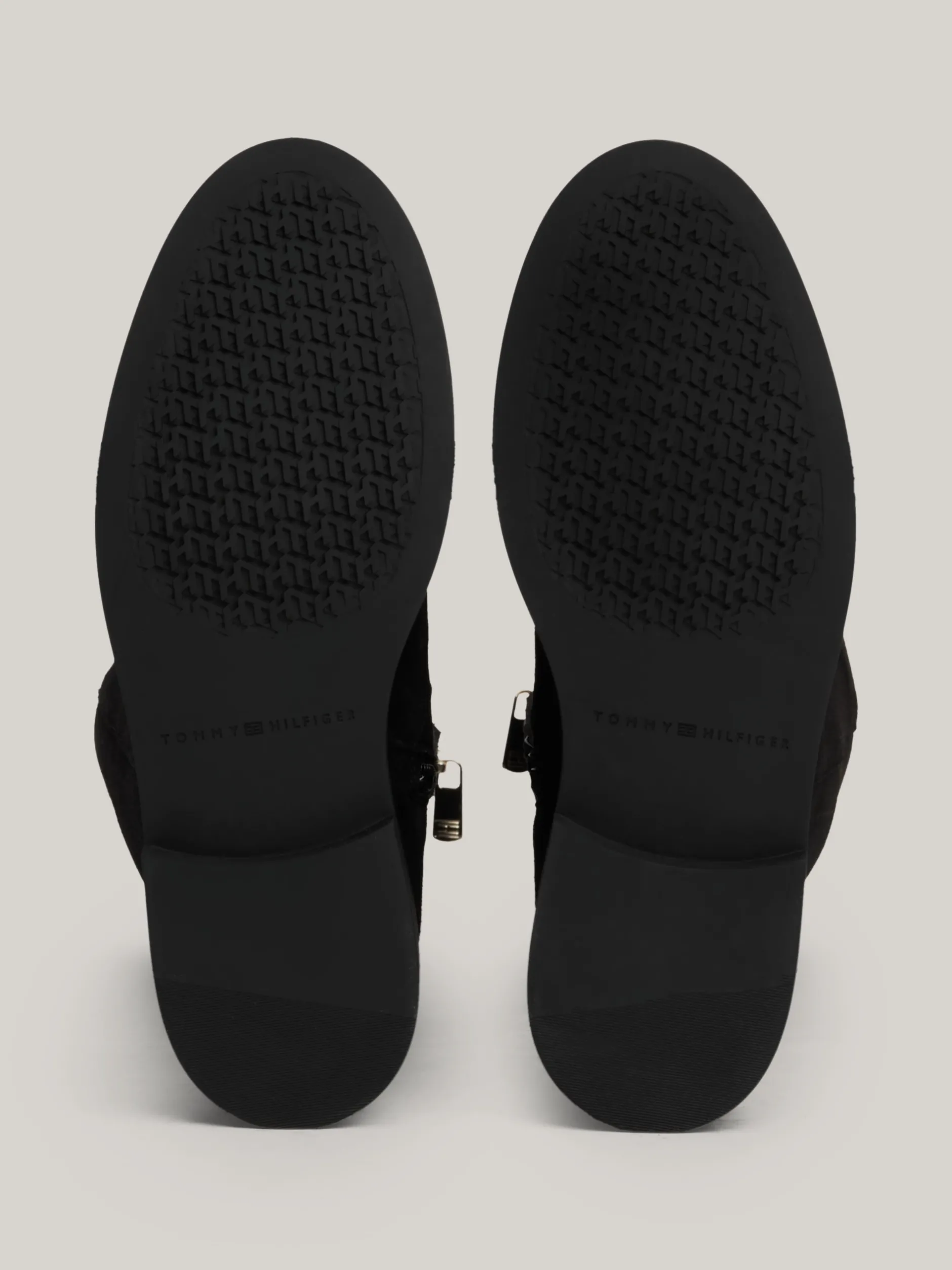 Kozaki|Botki*Tommy Hilfiger Zamszowe Kozaki Z Flagą BLACK