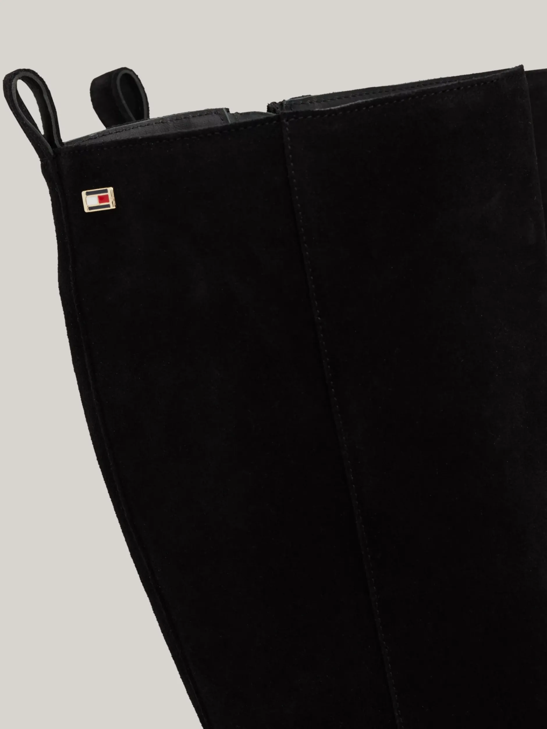 Kozaki|Botki*Tommy Hilfiger Zamszowe Kozaki Z Flagą BLACK