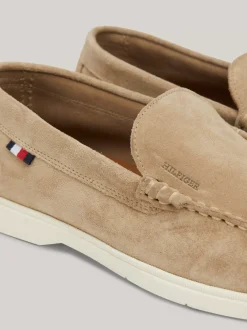 Mokasyny & Buty Żeglarskie|Buty Casual*Tommy Hilfiger Zamszowe Mokasyny Na Kontrastowej Podeszwie BEIGE