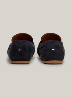 Mokasyny & Buty Żeglarskie|Buty Casual*Tommy Hilfiger Zamszowe Mokasyny Typu Driver Z Flagą DESERT SKY