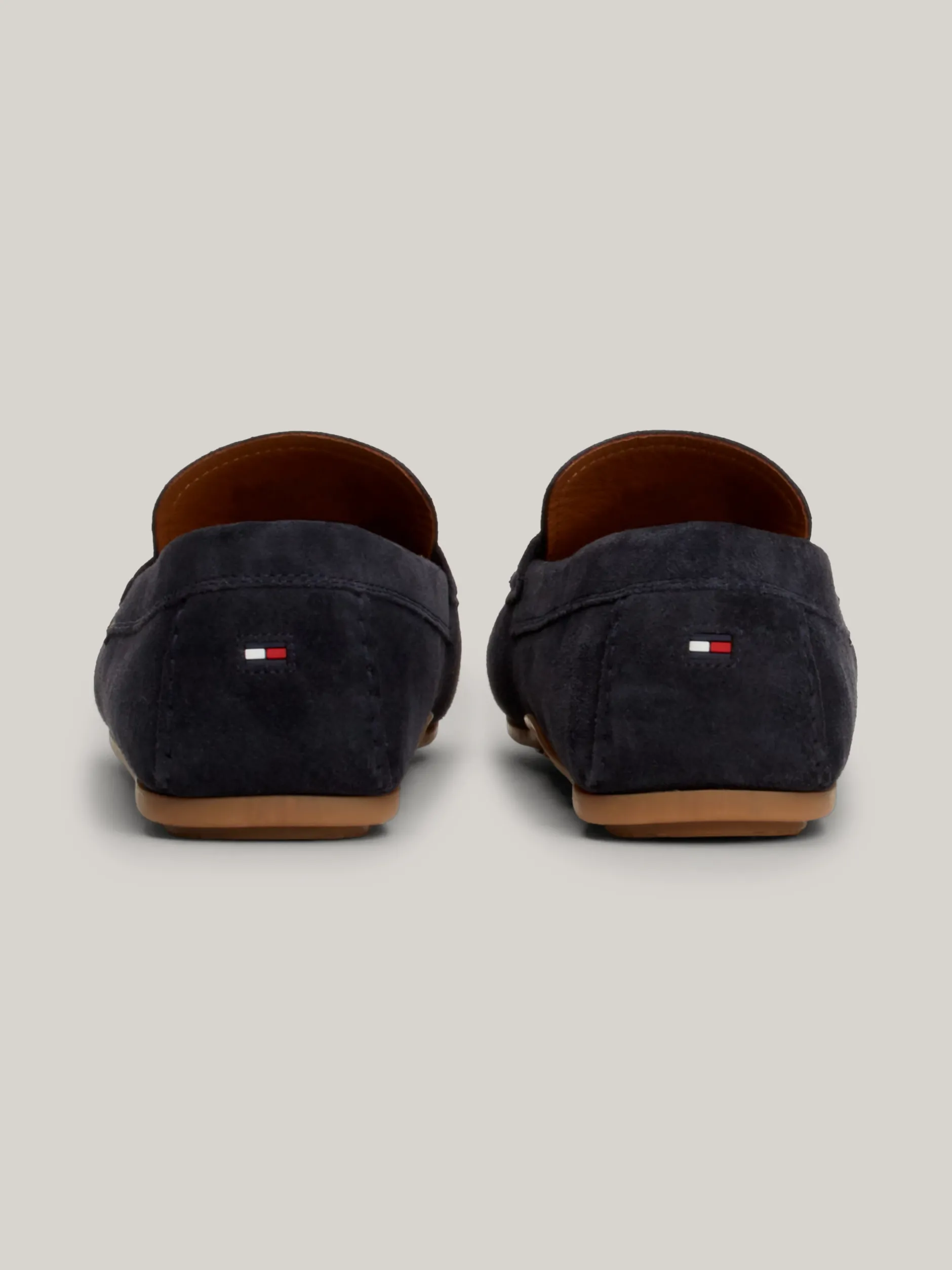 Mokasyny & Buty Żeglarskie|Buty Casual*Tommy Hilfiger Zamszowe Mokasyny Typu Driver Z Flagą DESERT SKY