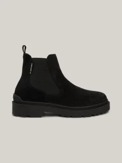 Sztyblety|Buty*Tommy Hilfiger Zamszowe Sztyblety Na Podeszwie Z Protektorem BLACK