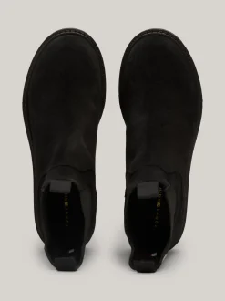 Chelsea Boots|Botki*Tommy Hilfiger Zamszowe Sztyblety Z Grubą Podeszwą BLACK