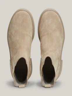 Chelsea Boots|Botki*Tommy Hilfiger Zamszowe Sztyblety Z Grubą Podeszwą BEIGE
