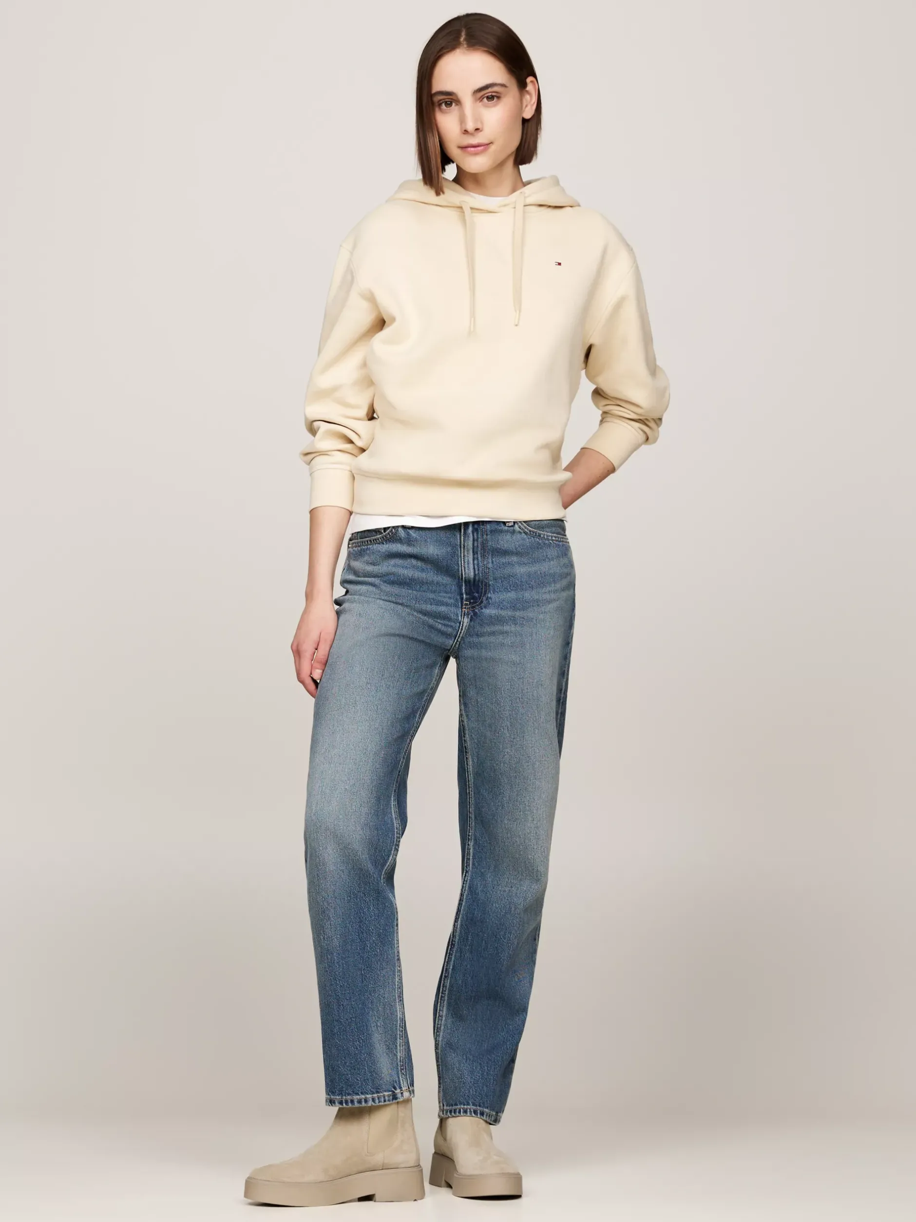 Chelsea Boots|Botki*Tommy Hilfiger Zamszowe Sztyblety Z Grubą Podeszwą BEIGE