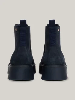 Chelsea Boots|Botki*Tommy Hilfiger Zamszowe Sztyblety Z Grubą Podeszwą MILITARY DENIM