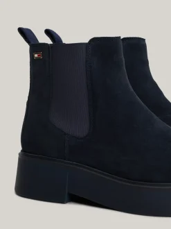 Chelsea Boots|Botki*Tommy Hilfiger Zamszowe Sztyblety Z Grubą Podeszwą MILITARY DENIM