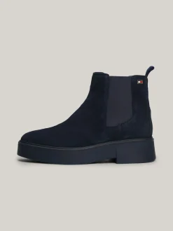 Chelsea Boots|Botki*Tommy Hilfiger Zamszowe Sztyblety Z Grubą Podeszwą MILITARY DENIM