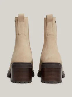 Chelsea Boots|Botki*Tommy Hilfiger Zamszowe Sztyblety Z Obcasem Klockowym BEIGE