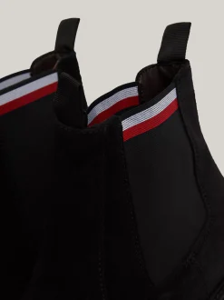 Sztyblety|Buty*Tommy Hilfiger Zamszowe Sztyblety Z Sygnowaną Tasiemką BLACK