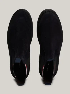 Sztyblety|Buty*Tommy Hilfiger Zamszowe Sztyblety Z Sygnowaną Tasiemką DESERT SKY