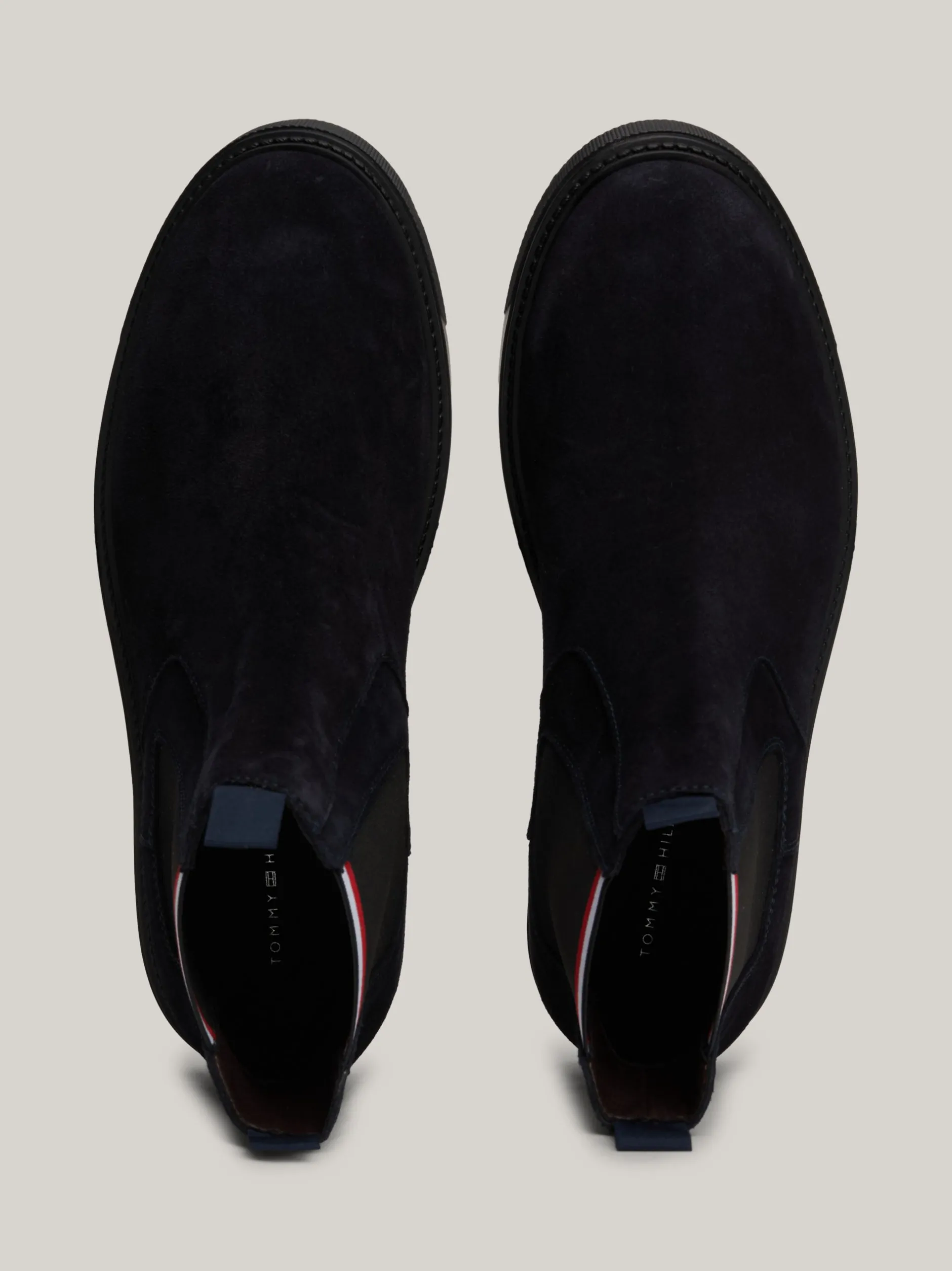 Sztyblety|Buty*Tommy Hilfiger Zamszowe Sztyblety Z Sygnowaną Tasiemką DESERT SKY