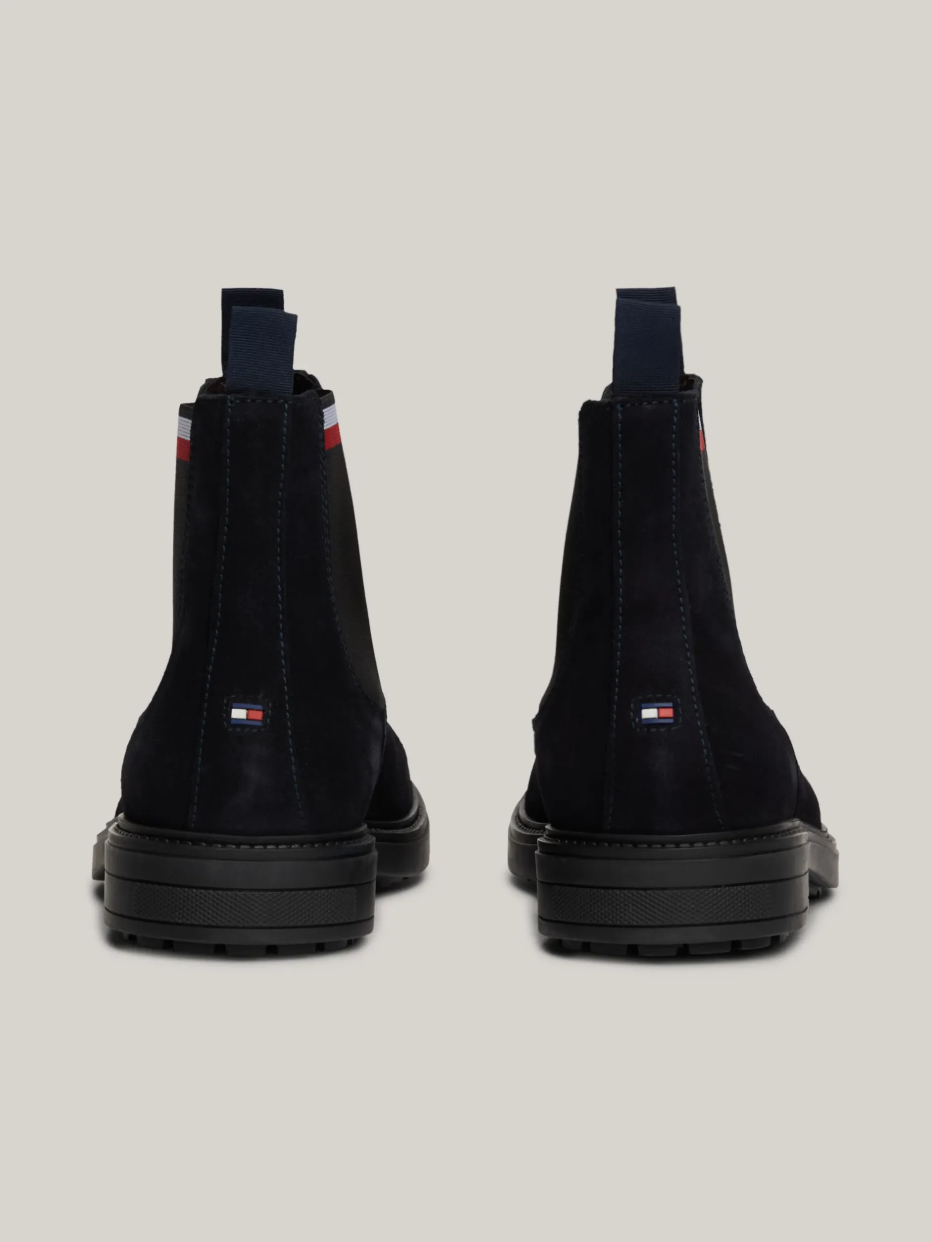 Sztyblety|Buty*Tommy Hilfiger Zamszowe Sztyblety Z Sygnowaną Tasiemką DESERT SKY