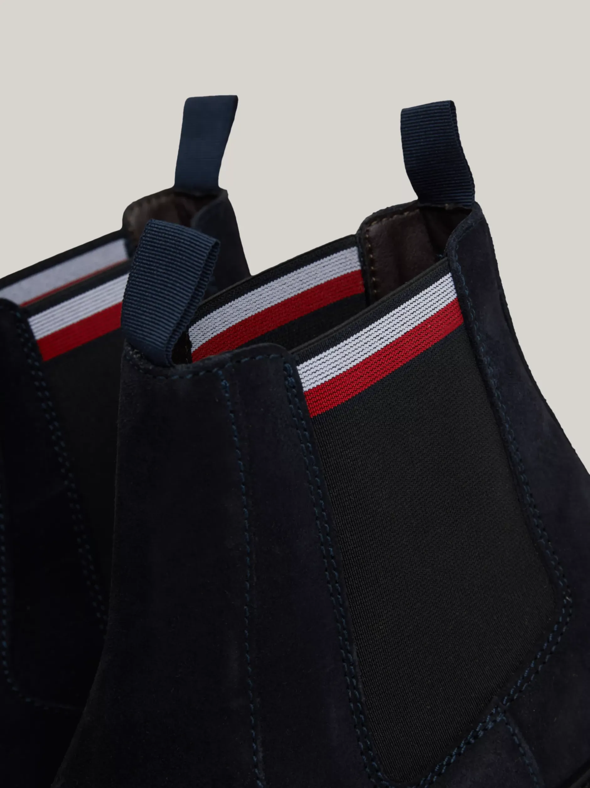 Sztyblety|Buty*Tommy Hilfiger Zamszowe Sztyblety Z Sygnowaną Tasiemką DESERT SKY