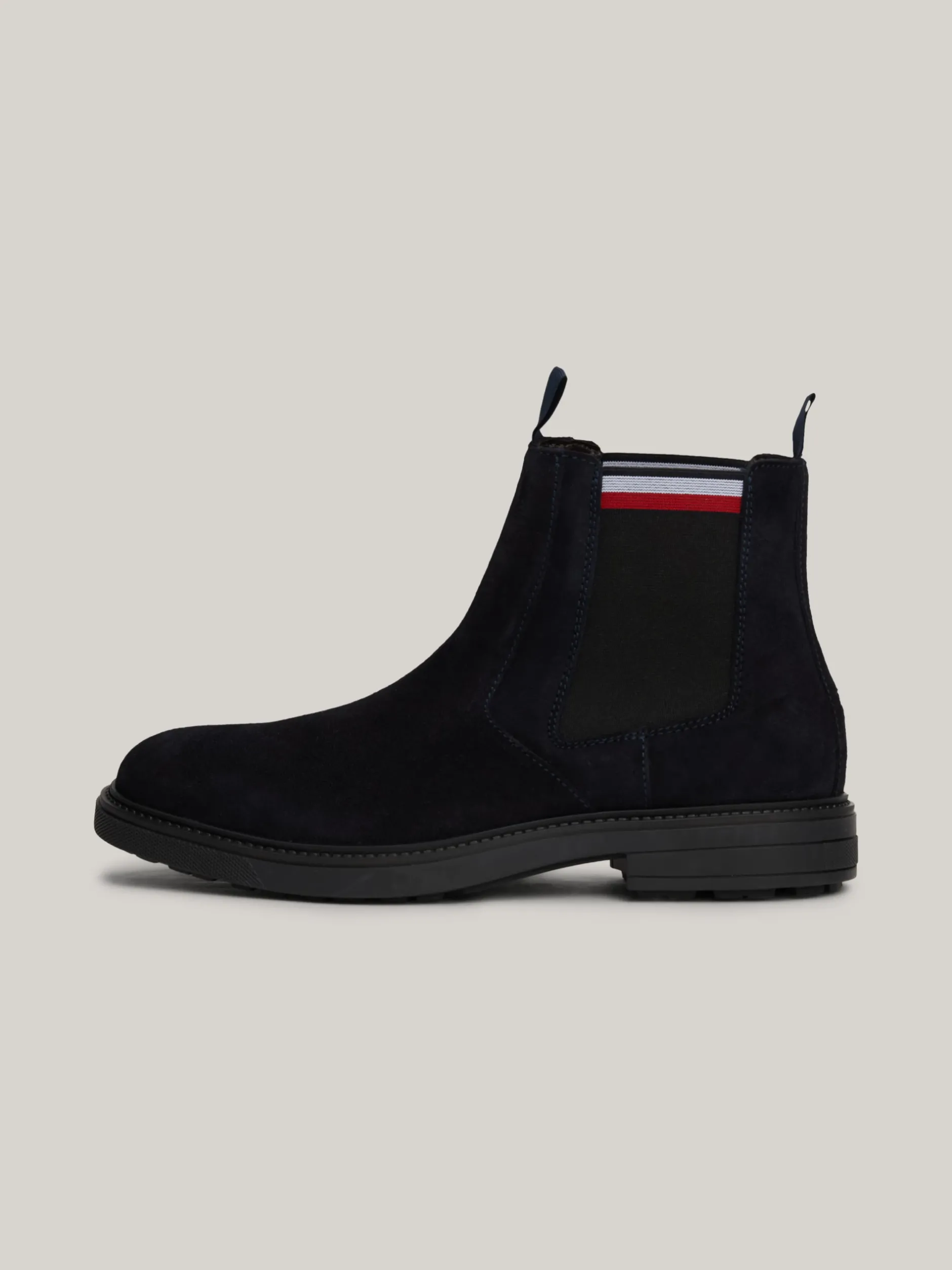 Sztyblety|Buty*Tommy Hilfiger Zamszowe Sztyblety Z Sygnowaną Tasiemką DESERT SKY