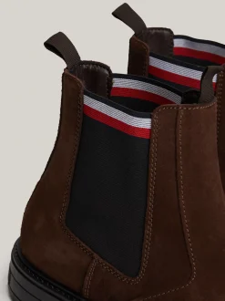 Sztyblety|Buty*Tommy Hilfiger Zamszowe Sztyblety Z Sygnowaną Tasiemką COCOA