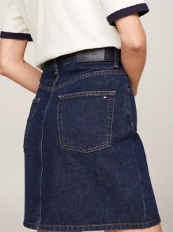 Spódnice*Tommy Hilfiger Zapinana Na Guziki Spódnica Mini Z Denimu CLER
