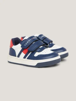 Obuwie I Akcesoria*Tommy Hilfiger Zapinane Na Rzep Buty Sportowe W Bloki Kolorów BLUE/OFF WHITE/RED