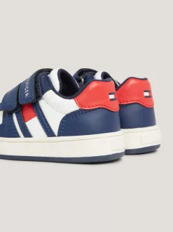 Obuwie I Akcesoria*Tommy Hilfiger Zapinane Na Rzep Buty Sportowe W Bloki Kolorów BLUE/OFF WHITE/RED