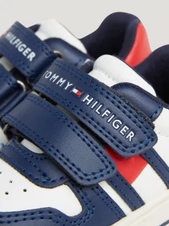 Obuwie I Akcesoria*Tommy Hilfiger Zapinane Na Rzep Buty Sportowe W Bloki Kolorów BLUE/OFF WHITE/RED