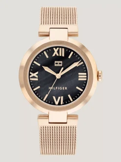 Zegarki*Tommy Hilfiger Zegarek Na Siateczkowej Bransolecie ROSE GOLD