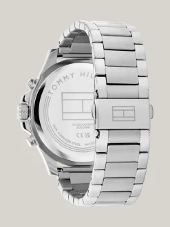 Zegarki*Tommy Hilfiger Zegarek Sportowy Z Czarną Tarczą SILVER