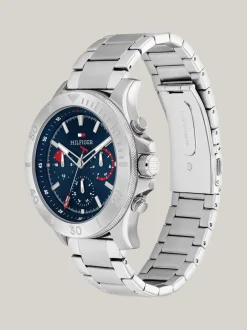 Zegarki*Tommy Hilfiger Zegarek Sportowy Z Granatową Tarczą SILVER