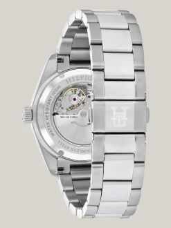 Zegarki*Tommy Hilfiger Zegarek TH Monogram Z Czerwoną Lunetą SILVER