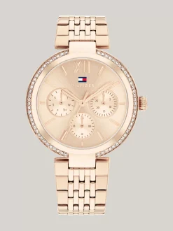 Zegarki*Tommy Hilfiger Zegarek W Kolorze Różowego Złota Z Kryształkami ROSE GOLD
